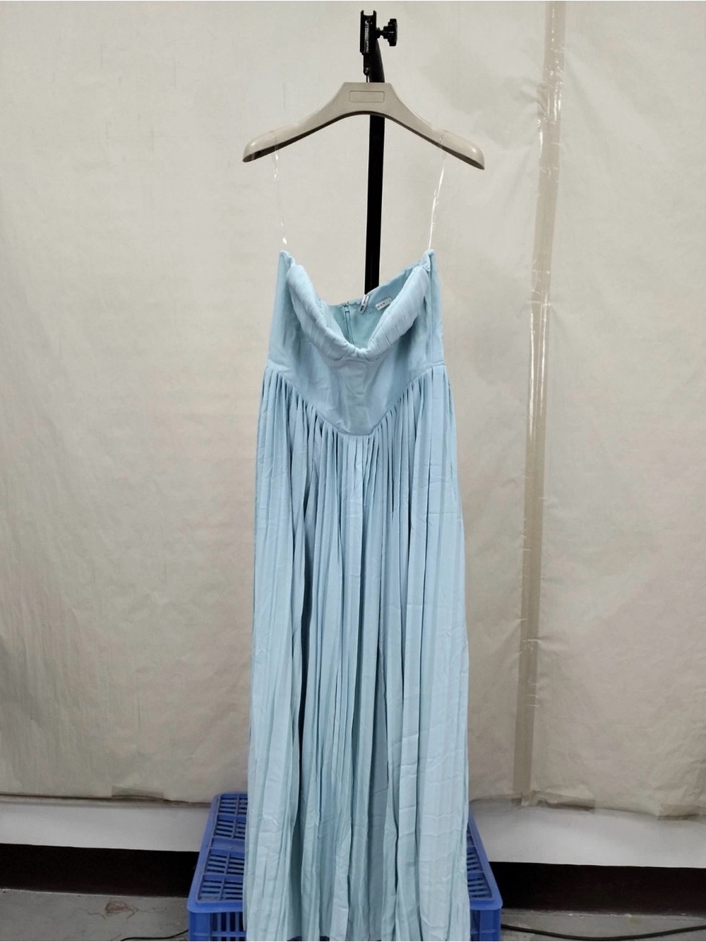 NWOT ‘Marcella' Ocean Blue Pleated Maxi Dress - Picture 7 of 8